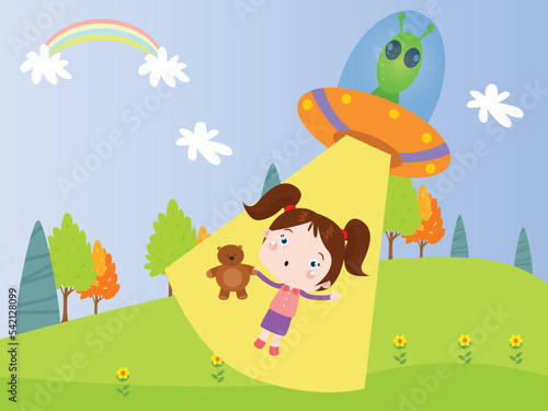 girl kidnapped by an alien