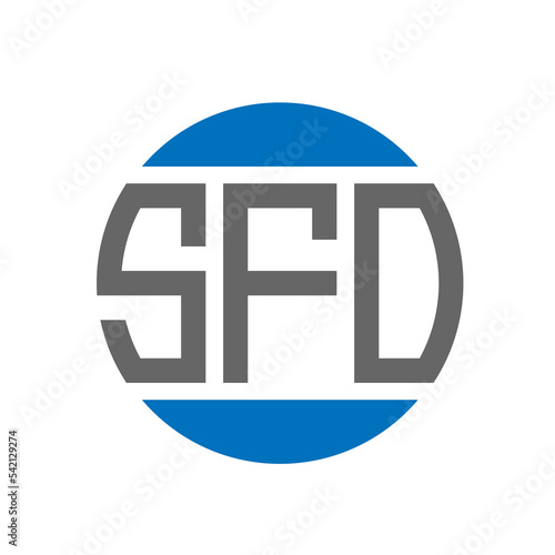 SFO letter logo design on white background. SFO creative initials circle logo concept. SFO letter design.