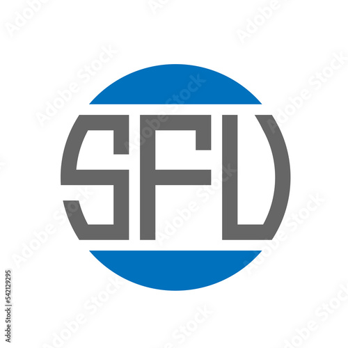 SFV letter logo design on white background. SFV creative initials circle logo concept. SFV letter design.