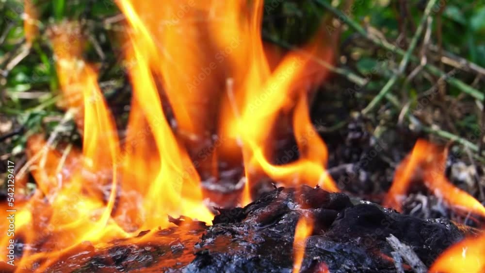 Close up: The explosion fire of oil is huge Close up: The explosion fire of oil is huge