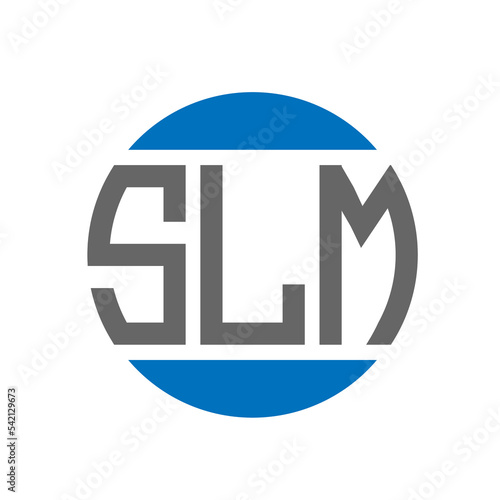 SLM letter logo design on white background. SLM creative initials circle logo concept. SLM letter design.