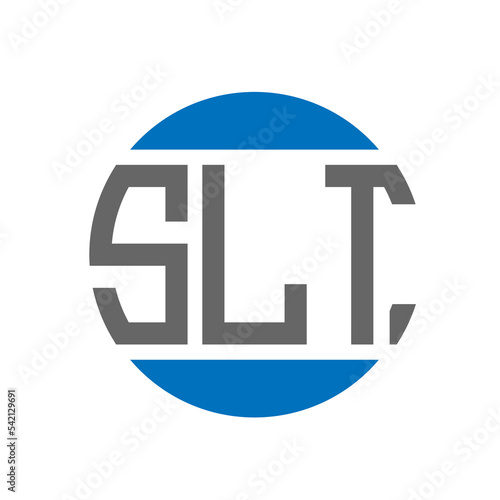 SLT letter logo design on white background. SLT creative initials circle logo concept. SLT letter design.
