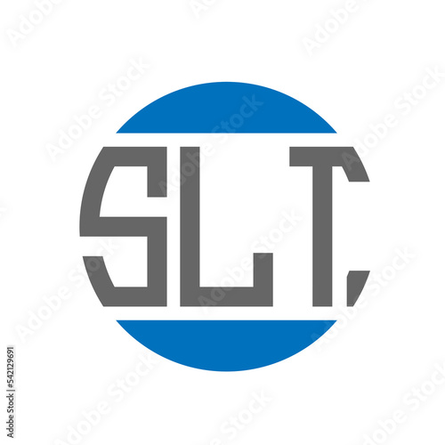 SLT letter logo design on white background. SLT creative initials circle logo concept. SLT letter design. photo