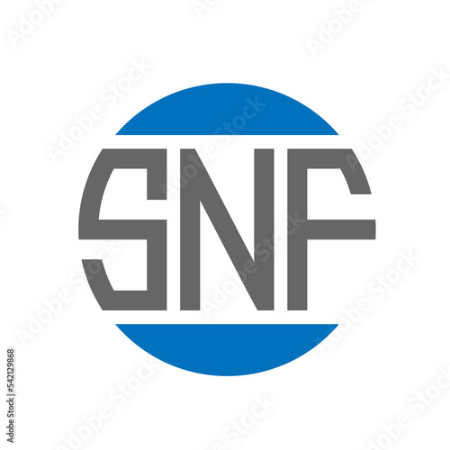 SNF letter logo design on white background. SNF creative initials circle logo concept. SNF letter design.