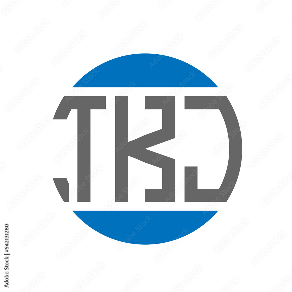 TKJ letter logo design on white background. TKJ creative initials circle logo concept. TKJ letter design. TKJ letter logo design on white background. TKJ creative initials circle logo concept. TKJ letter design.