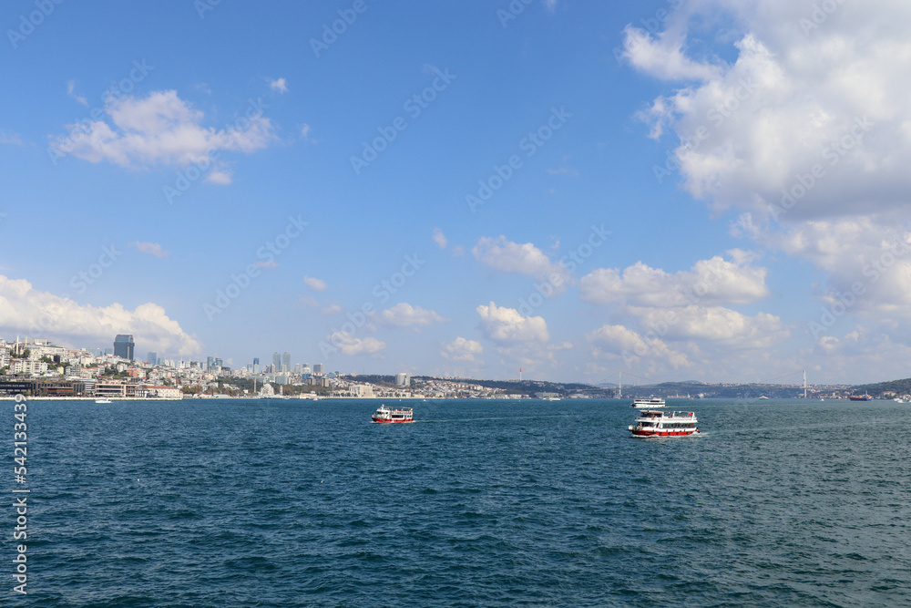 Istanbul, view from the Bosphorus Strait. High quality photo