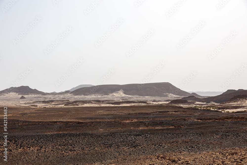 Hill and empty sky in Sinai desert