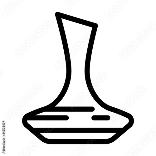 decanter wine line icon vector. decanter wine sign. isolated contour symbol black illustration