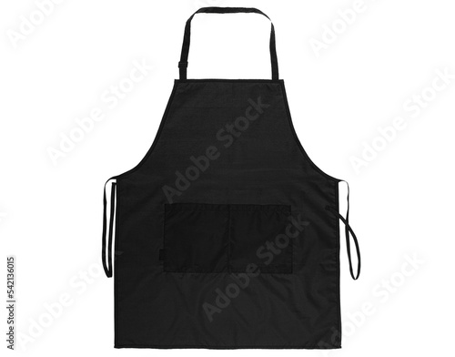 black kitchen apron, makeup artist apron isolated on white