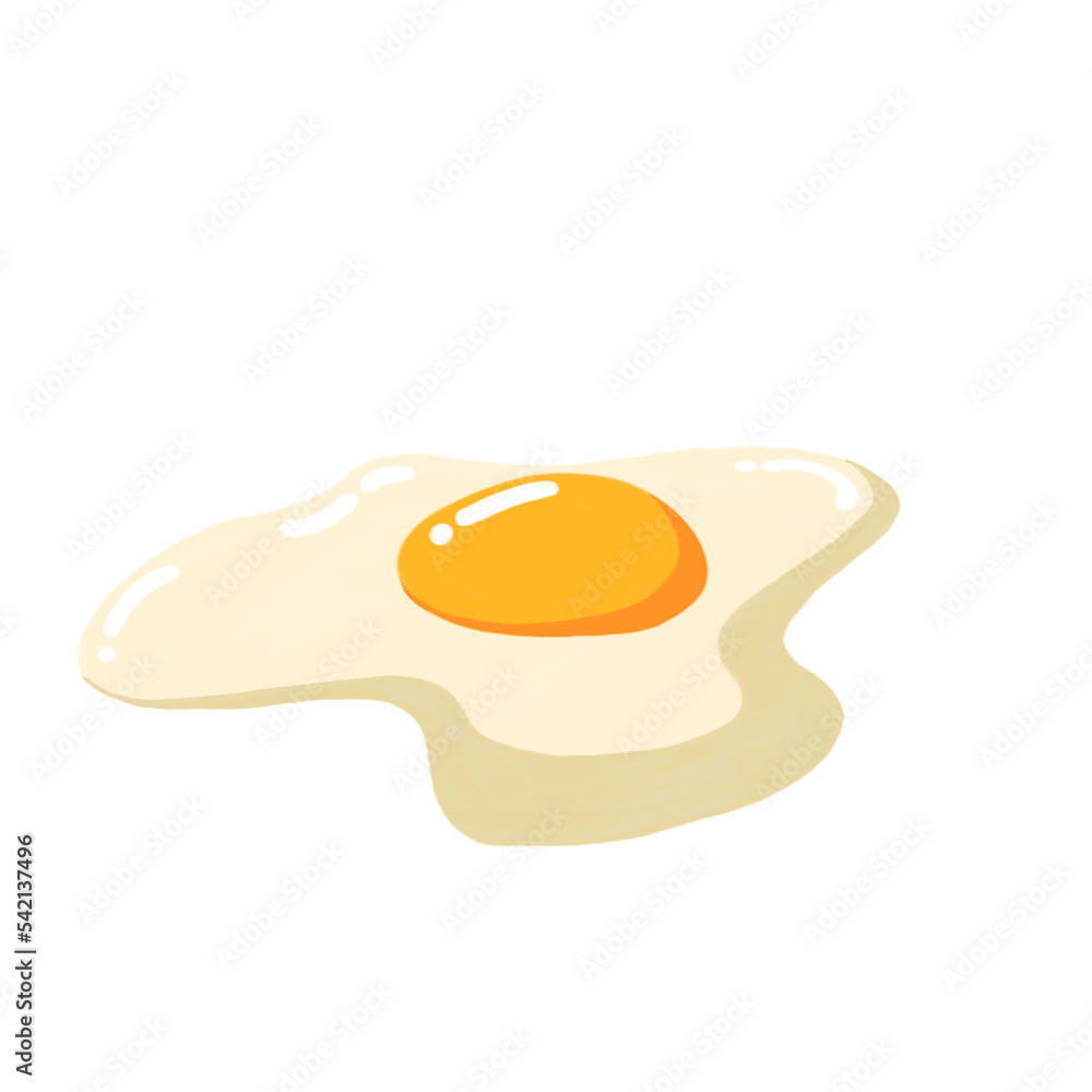 fried egg on a white background fried egg on a white background