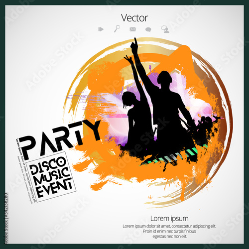 Nightlife and music festival concept. Vector illustration ready for banner or poster