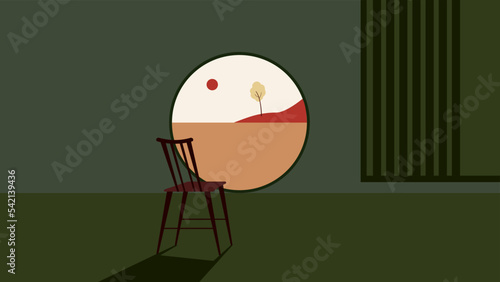 Minimalist background room 