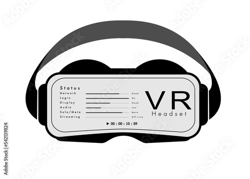 VR Glasses-Headset for Metaverse Technology. Visual reality concept. head-mounted device that provides virtual reality for the wearer.  