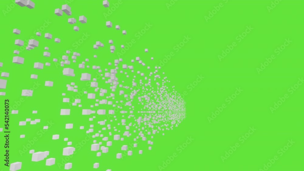 The white box on a green background (chroma key) feels like packages, parcels, or data sent to the customer The white box on a green background (chroma key) feels like packages, parcels, or data sent to the customer