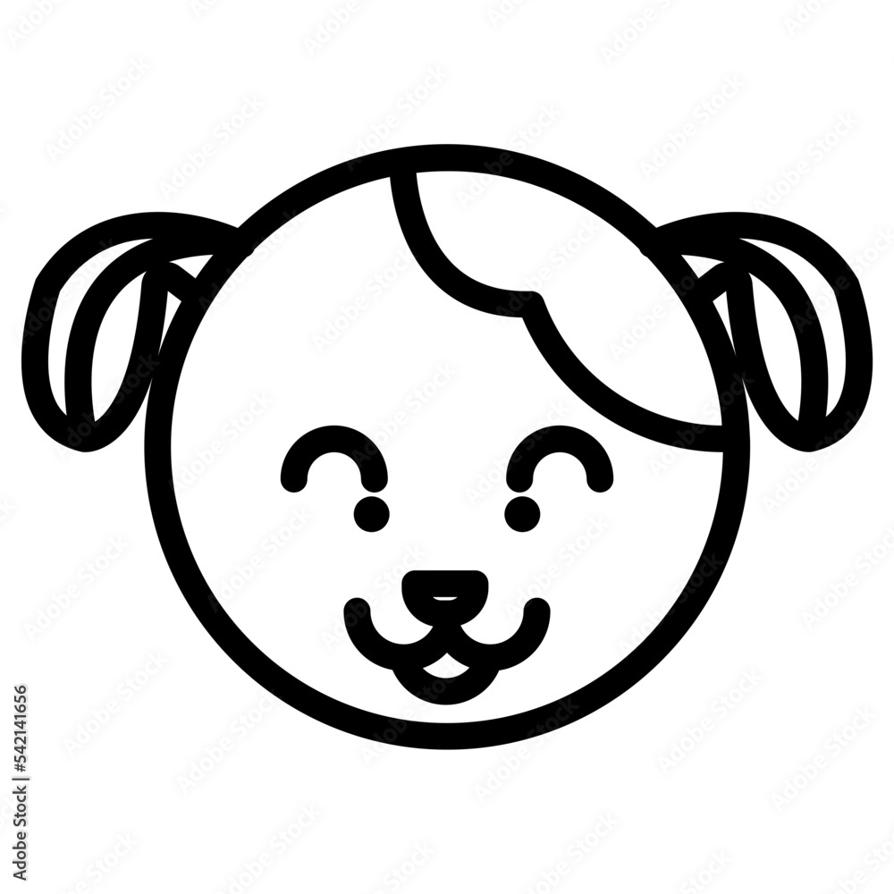 dog face cartoon icon dog face cartoon icon