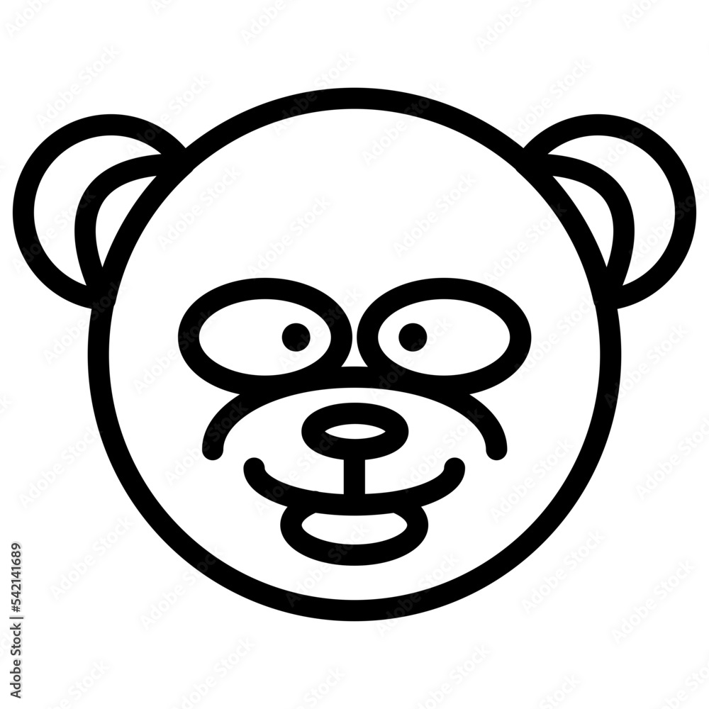 bear face cartoon icon bear face cartoon icon
