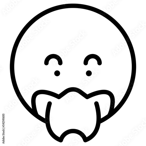 duck face cartoon icon