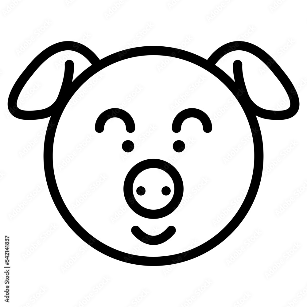 pig face cartoon icon pig face cartoon icon