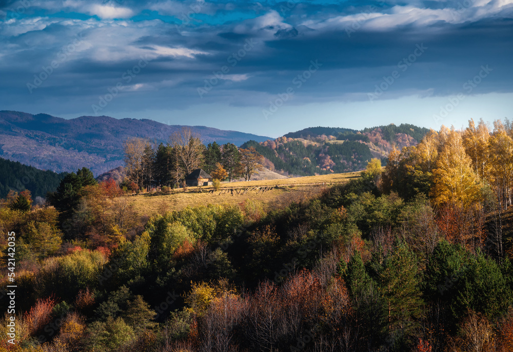 Colorful autumn landscape. Romania landscape Colorful autumn landscape. Romania landscape