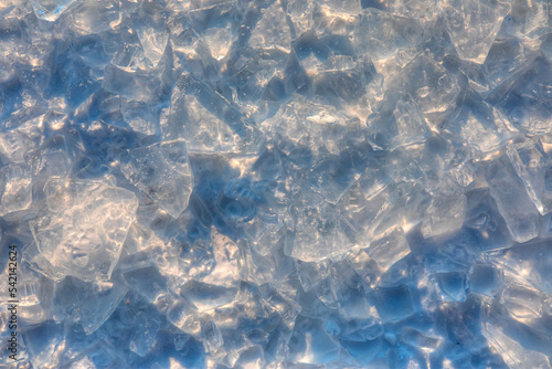 Top view of ice mounds and transparent ice piles - Lake Baikal, Siberia