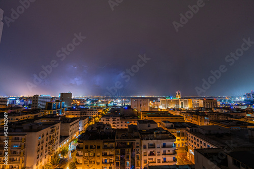 Tunis - Various views from the rooftops - Tunisia Stormy night over Tunis