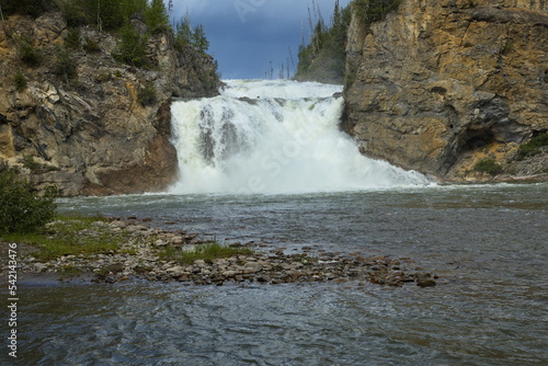 Smith River Falls in Yukon Canada North America 