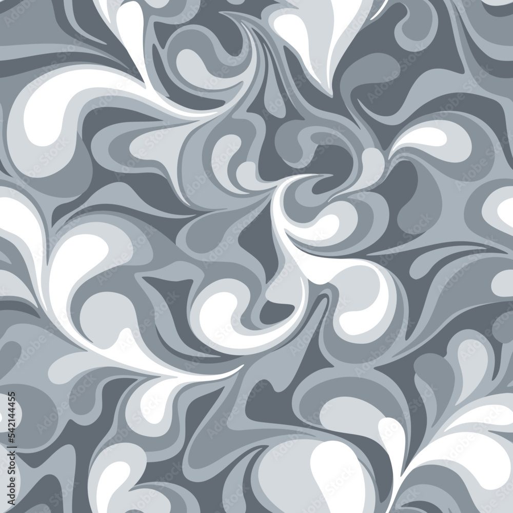 Seamless patetrn with abstract curly drop texture. Floral endless marble camo ornament. Vector background. Seamless patetrn with abstract curly drop texture. Floral endless marble camo ornament. Vector background.
