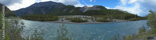 Fototapeta Naklejka Na Ścianę i Meble -  Landscape at Toad River in Muncho Lake Provincial Park,British Columbia,Canada,North America
