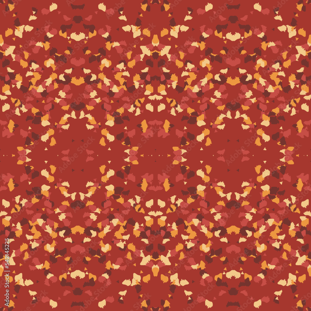 Seamless fractal pattern in vector format for printed fabrics or any other purposes. Every object is grouped base on color so the pattern is editable, tileable and easy to use. Seamless fractal pattern in vector format for printed fabrics or any other purposes. Every object is grouped base on color so the pattern is editable, tileable and easy to use.