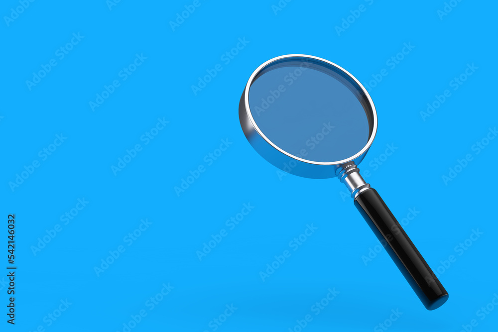 Business Search and Analysis Concept. Search Magnifying Glass Loupe Tool Instrument. 3d Rendering Business Search and Analysis Concept. Search Magnifying Glass Loupe Tool Instrument. 3d Rendering