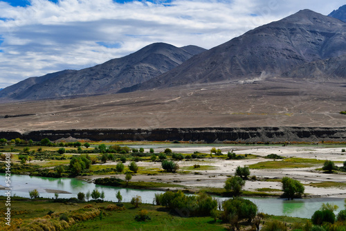 Sangam is the point where the rivers Indus and Zanskar join together - the green hues of Indus clashing with the muddy blue stream of ZanskarMagnet Hill is a gravity hill located near Leh in Ladakh.