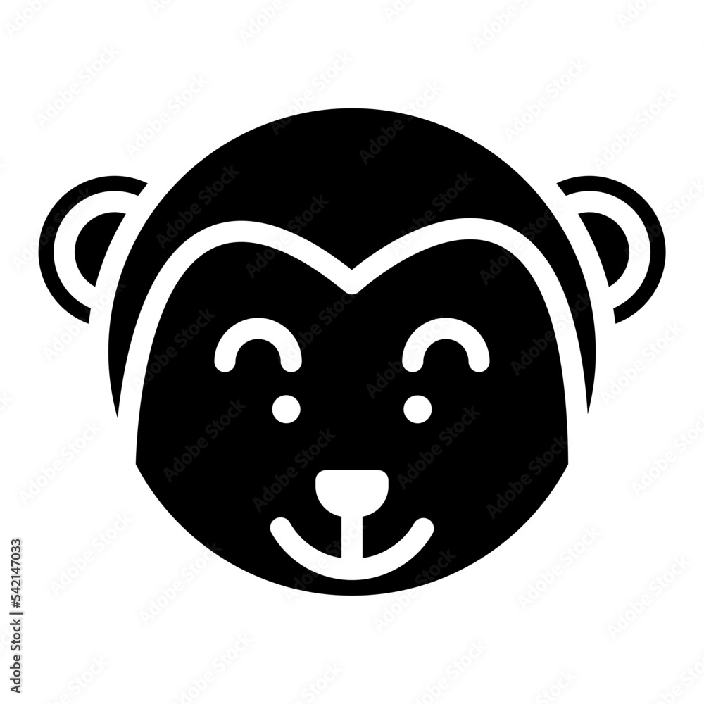monkey face cartoon icon monkey face cartoon icon