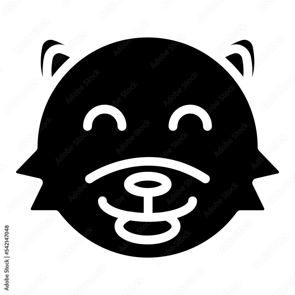 fox face cartoon icon fox face cartoon icon