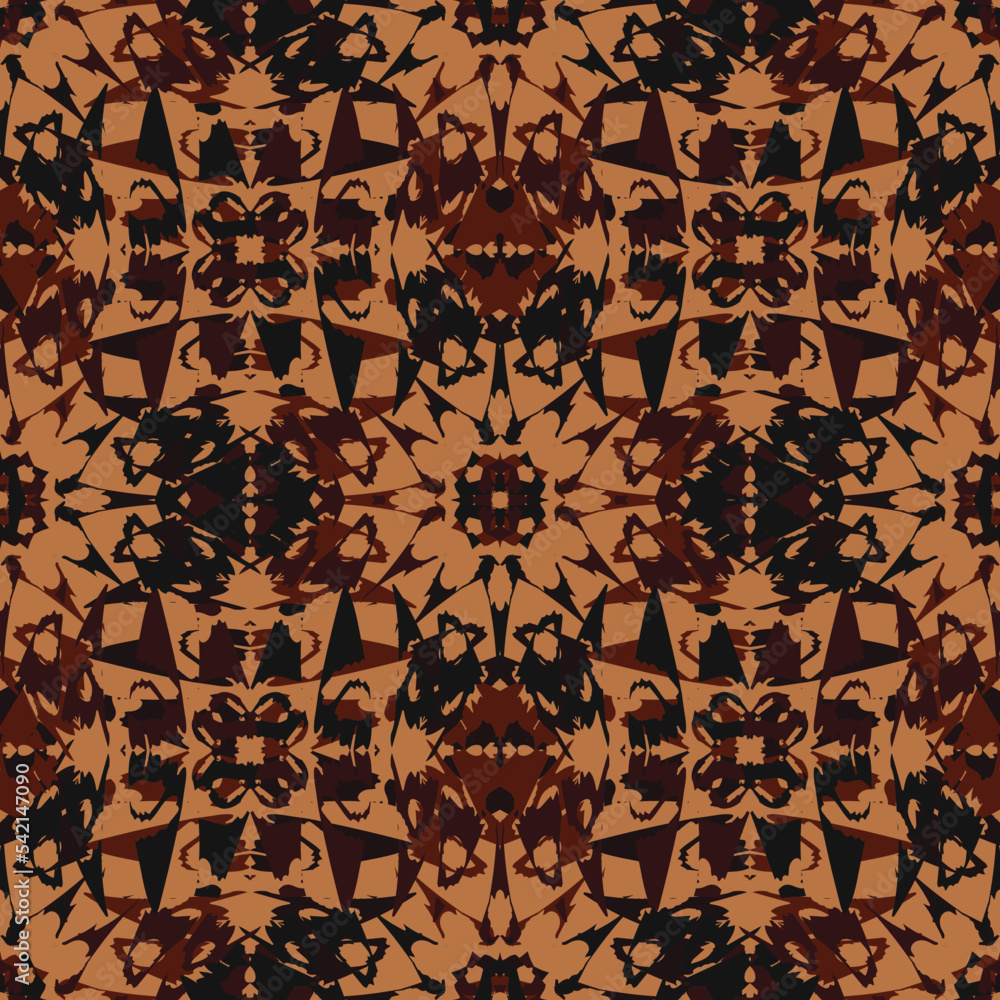 Seamless fractal pattern in vector format for printed fabrics or any ...