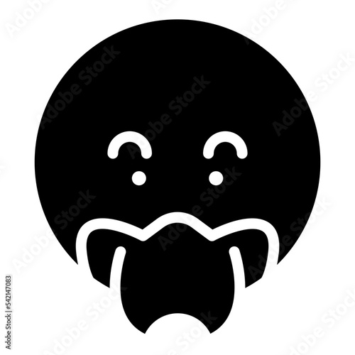 duck face cartoon icon