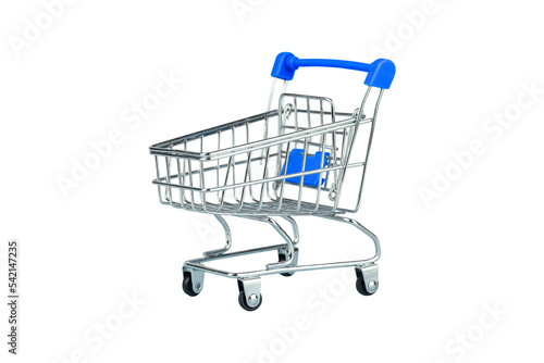 Supermarket cart isolate on white background
