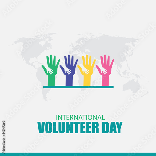 Vector Illustration of International Volunteer Day. Simple and Elegant Design