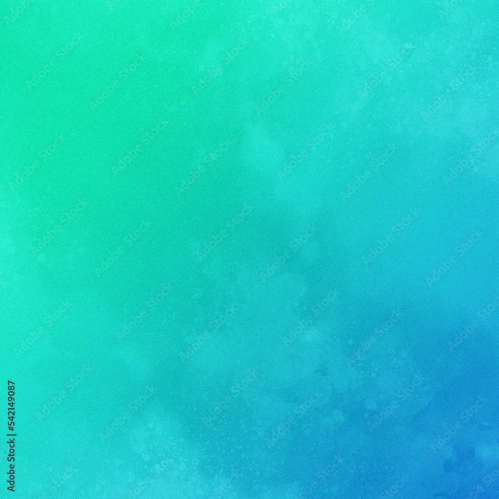 Abstract watercolor green and blue gradient background. Two-color gradient. Modern social media post background.