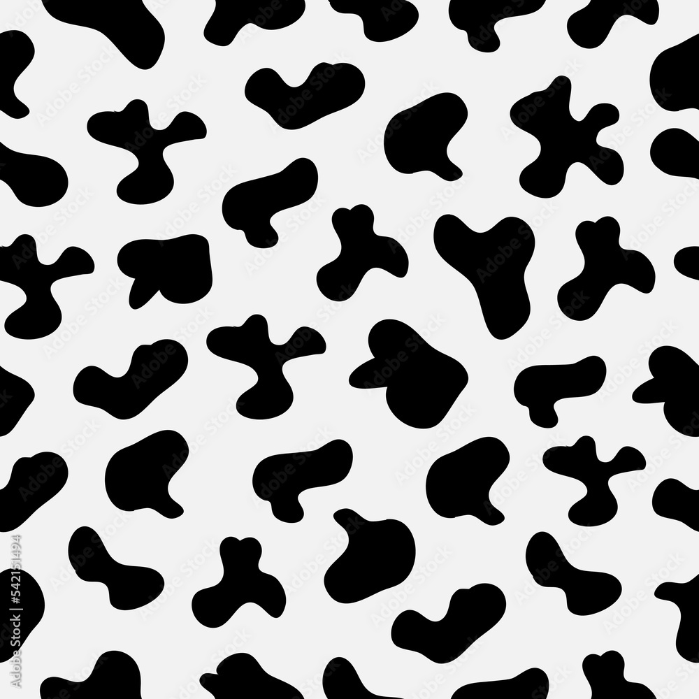 black blobs seamless pattern cow background black blobs seamless pattern cow background