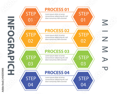 Infographic template for business. 5 Steps Modern Mindmap diagram with topics, presentation vector infographic.