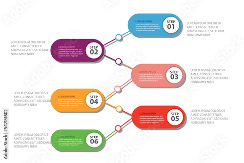 Infographic template for business. 5 Steps Modern Mindmap diagram with topics, presentation vector infographic.