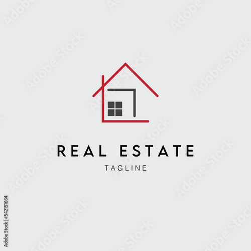 real estate logo vector illustration design used for company identity business