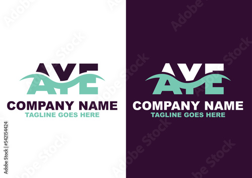 Letter AYE logo design vector template, AYE logo photo