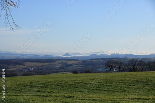 Panoramic view of the Saxon Switzerland in Germany