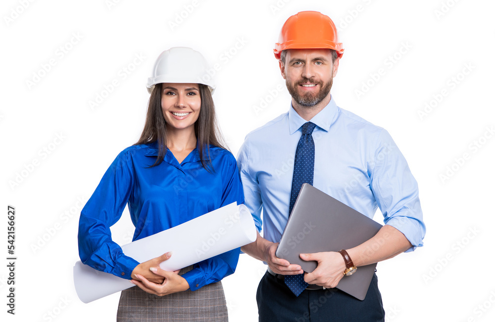 businesspeople or architect business colleagues hold project and laptop businesspeople or architect business colleagues hold project and laptop