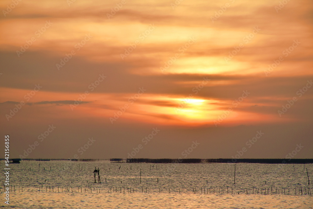 landscape of sea in sunset in Thailand landscape of sea in sunset in Thailand