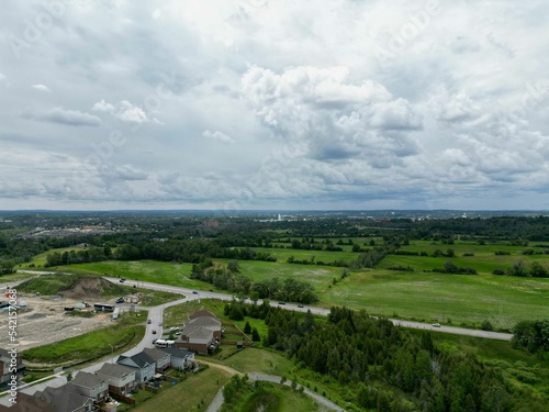 Sky over scenic green area, Peterborough, Ontario, Canada