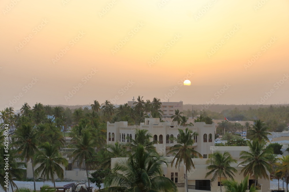 Amazing Sunset at the beach in Salalah, Oman