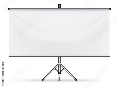 3D Empty Projection Screen Or Presentation Board
