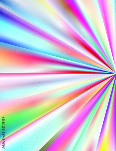 Flyer layout with colorful incoming rays from left to right